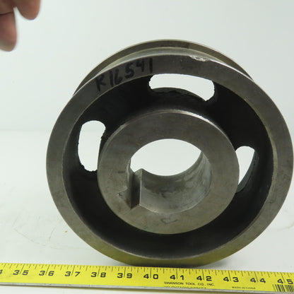 8-1/2" Diameter 2.447" Flat Faced Pulley W/Fixed 3" Keyed Bore
