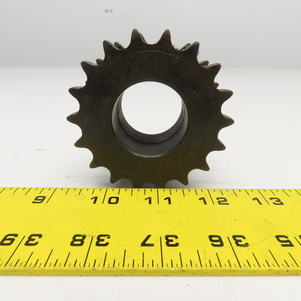 No. 40 Roller Chain Double Sprocket 35mm Smooth Bore 3" OD 18T