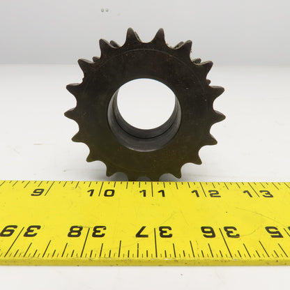 No. 40 Roller Chain Double Sprocket 35mm Smooth Bore 3" OD 18T