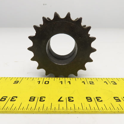 No. 40 Roller Chain Double Sprocket 35mm Smooth Bore 3" OD 18T