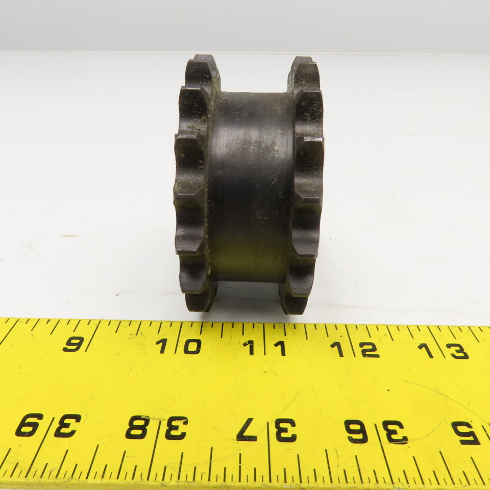 No. 40 Roller Chain Double Sprocket 35mm Smooth Bore 3" OD 18T