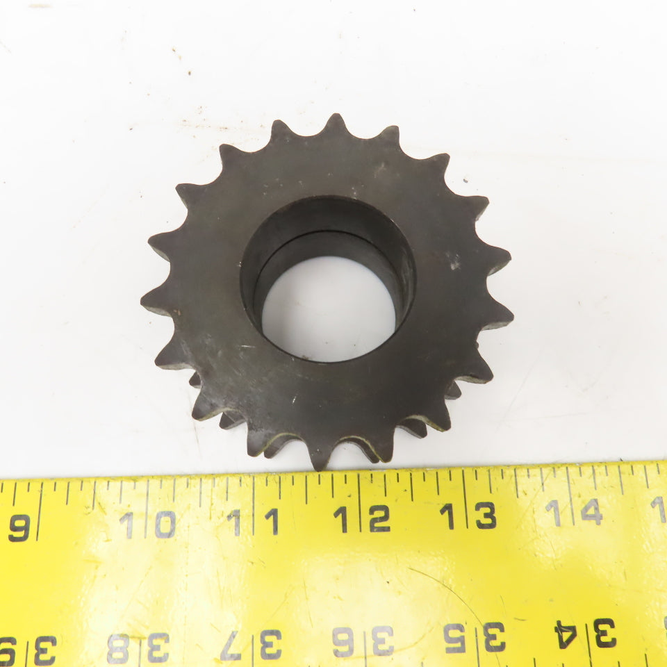 No. 40 Roller Chain Double Sprocket 35mm Smooth Bore 3" OD 18T