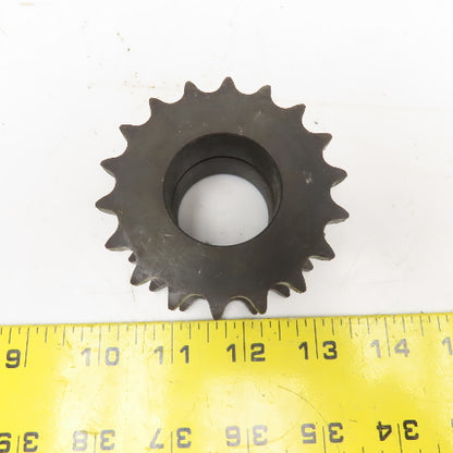 No. 40 Roller Chain Double Sprocket 35mm Smooth Bore 3" OD 18T