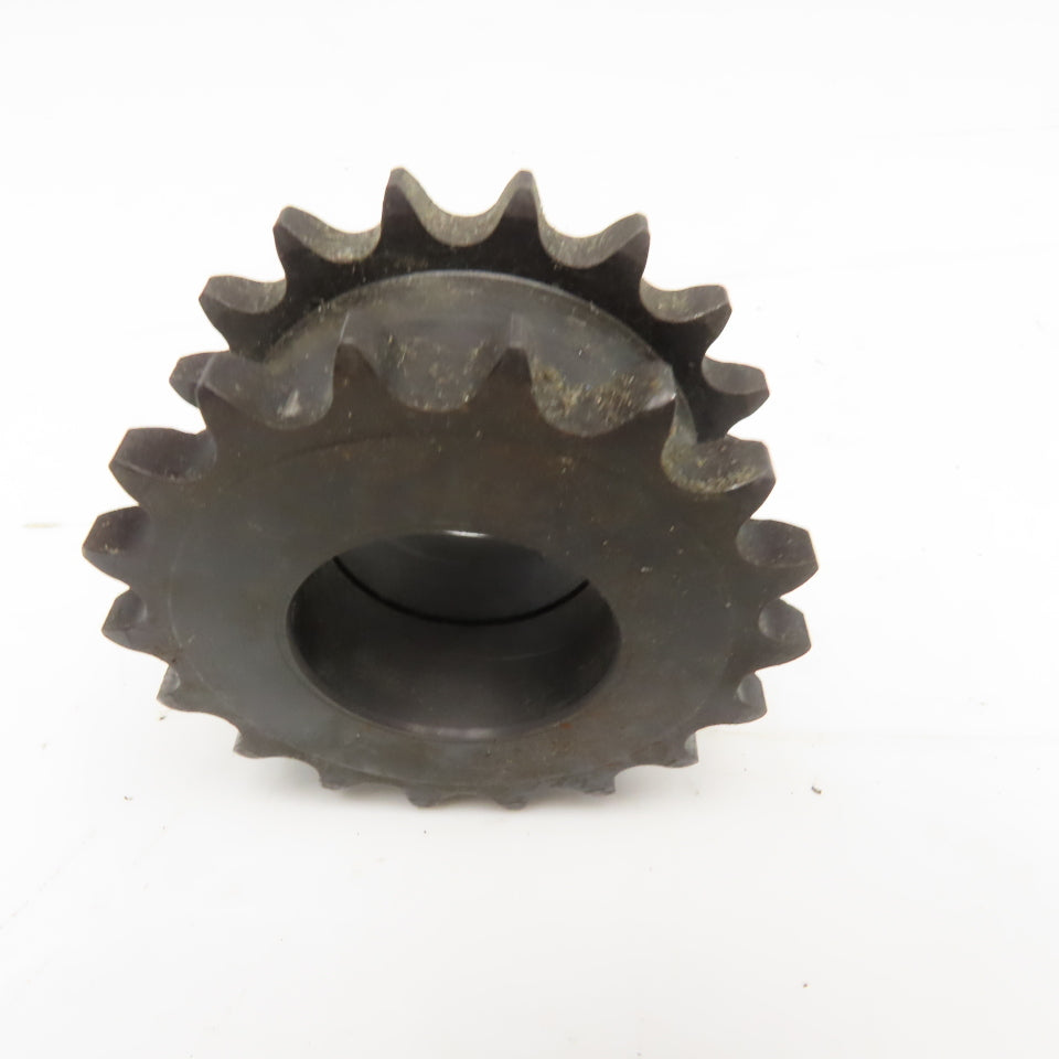 No. 40 Roller Chain Double Sprocket 35mm Smooth Bore 3" OD 18T