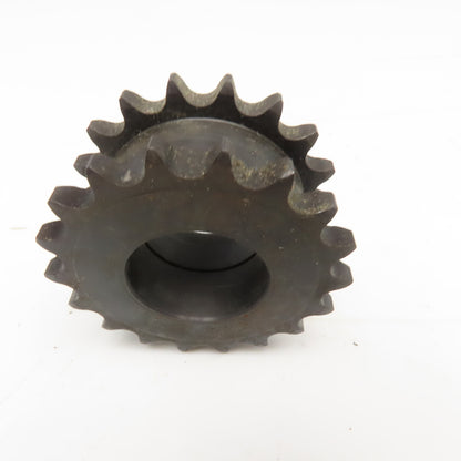 No. 40 Roller Chain Double Sprocket 35mm Smooth Bore 3" OD 18T