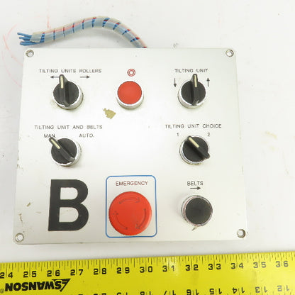 7-Position Industrial Operator Control Panel W/Switches & E-Stop 500V
