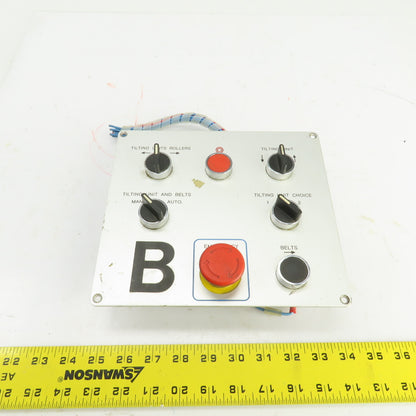 7-Position Industrial Operator Control Panel W/Switches & E-Stop 500V