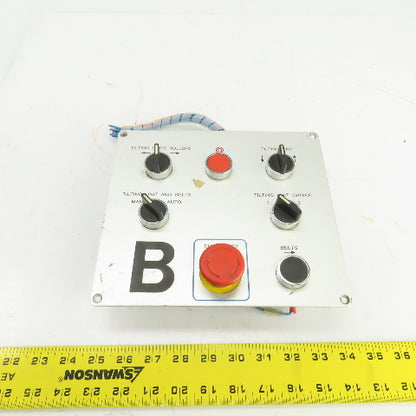 7-Position Industrial Operator Control Panel W/Switches & E-Stop 500V