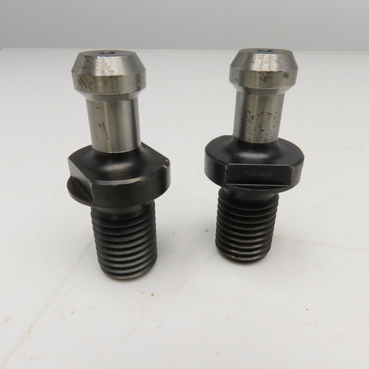 Yukiwa Cat 50 Tool Holder Retention Pull Knob Coolant Thru 45° Lot Of 2