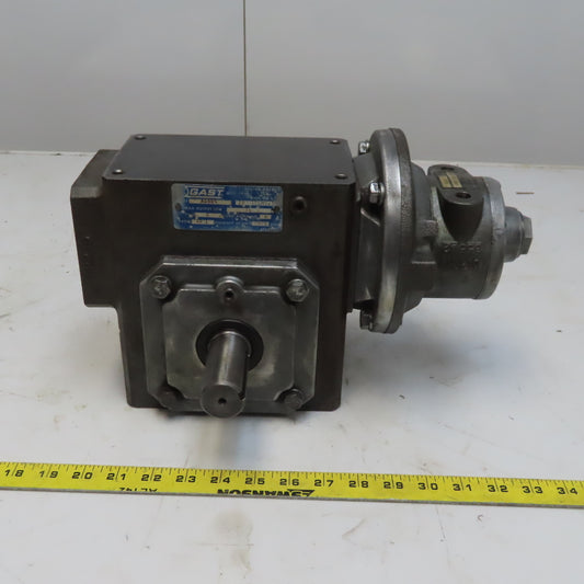 Gast 4AM-70C-CB40 Air Motor W/AG805 40:1 Ratio Gearbox Speed Reducer