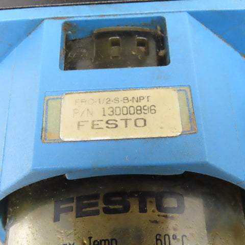 Festo 13000896 1" Compressed Air Filter Lubricator Regulator