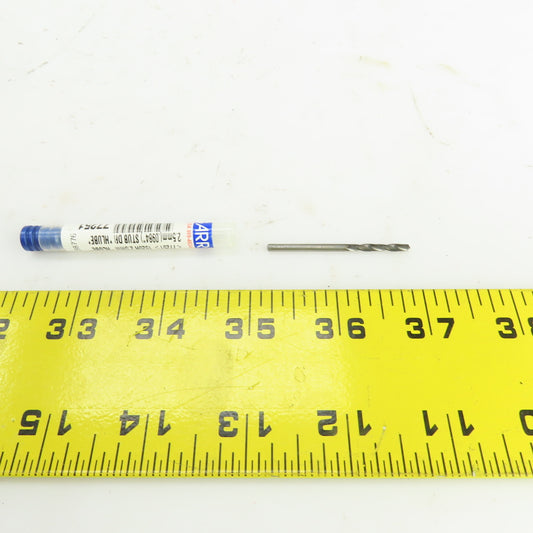 Garr 77251 1520H Solid Carbide Stub Length Drill Bit 0.0984" 2.5mm 46mm OAL USA