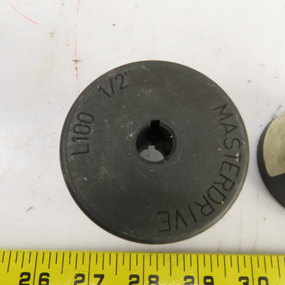 Masterdrive L100 3-Jaw Coupling Hub 1/2" Bore Lot Of 2