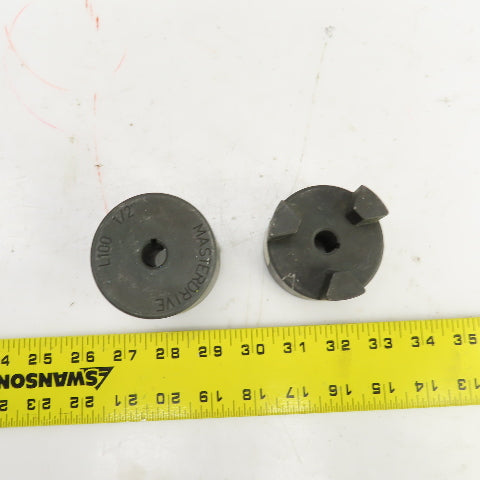 Masterdrive L100 3-Jaw Coupling Hub 1/2" Bore Lot Of 2