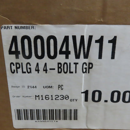 MetFlo 40004W11 4" Pneumatic Conveying Compression Coupling White Gasket