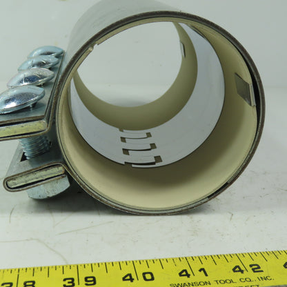 MetFlo 40004W11 4" Pneumatic Conveying Compression Coupling White Gasket