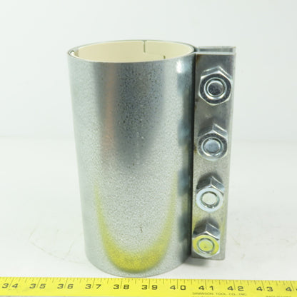 MetFlo 40004W11 4" Pneumatic Conveying Compression Coupling White Gasket