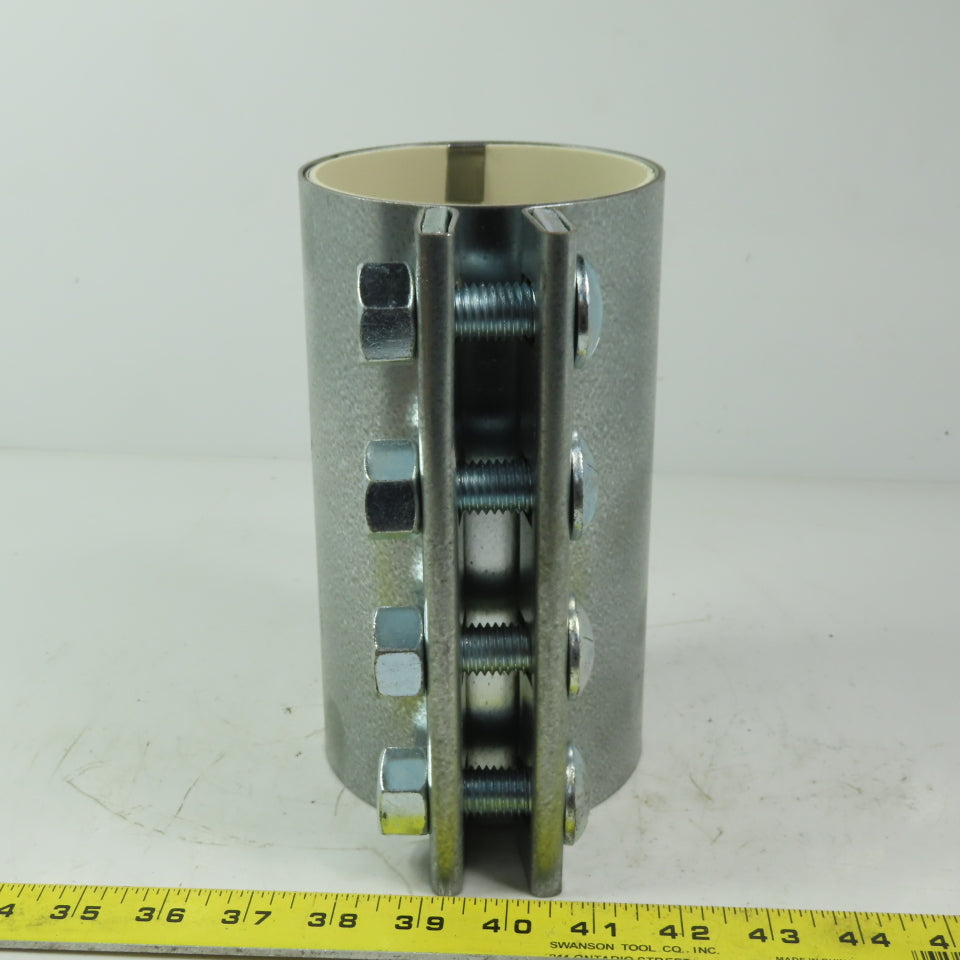 MetFlo 40004W11 4" Pneumatic Conveying Compression Coupling White Gasket