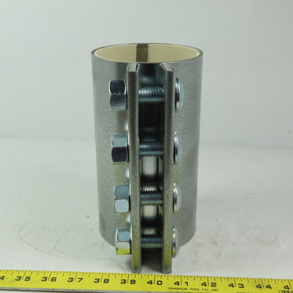 MetFlo 40004W11 4" Pneumatic Conveying Compression Coupling White Gasket