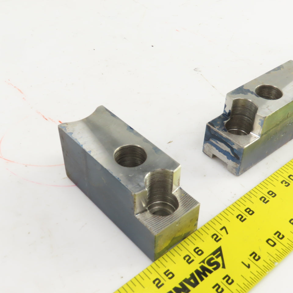 H & R Mfg. 82-20 60° Soft Lathe Chuck Jaws 4" L x 1-1/2" W x 1.98" H Lot Of 3