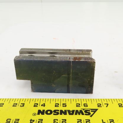 H & R Mfg. 82-20 60° Soft Lathe Chuck Jaws 4" L x 1-1/2" W x 1.98" H Lot Of 3