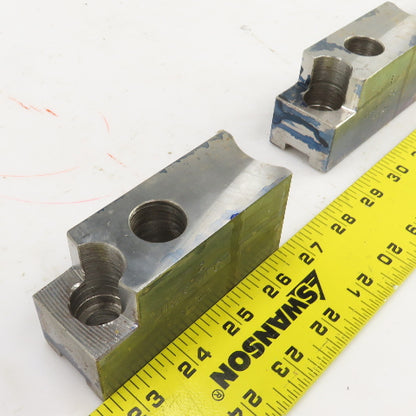 H & R Mfg. 82-20 60° Soft Lathe Chuck Jaws 4" L x 1-1/2" W x 1.98" H Lot Of 3