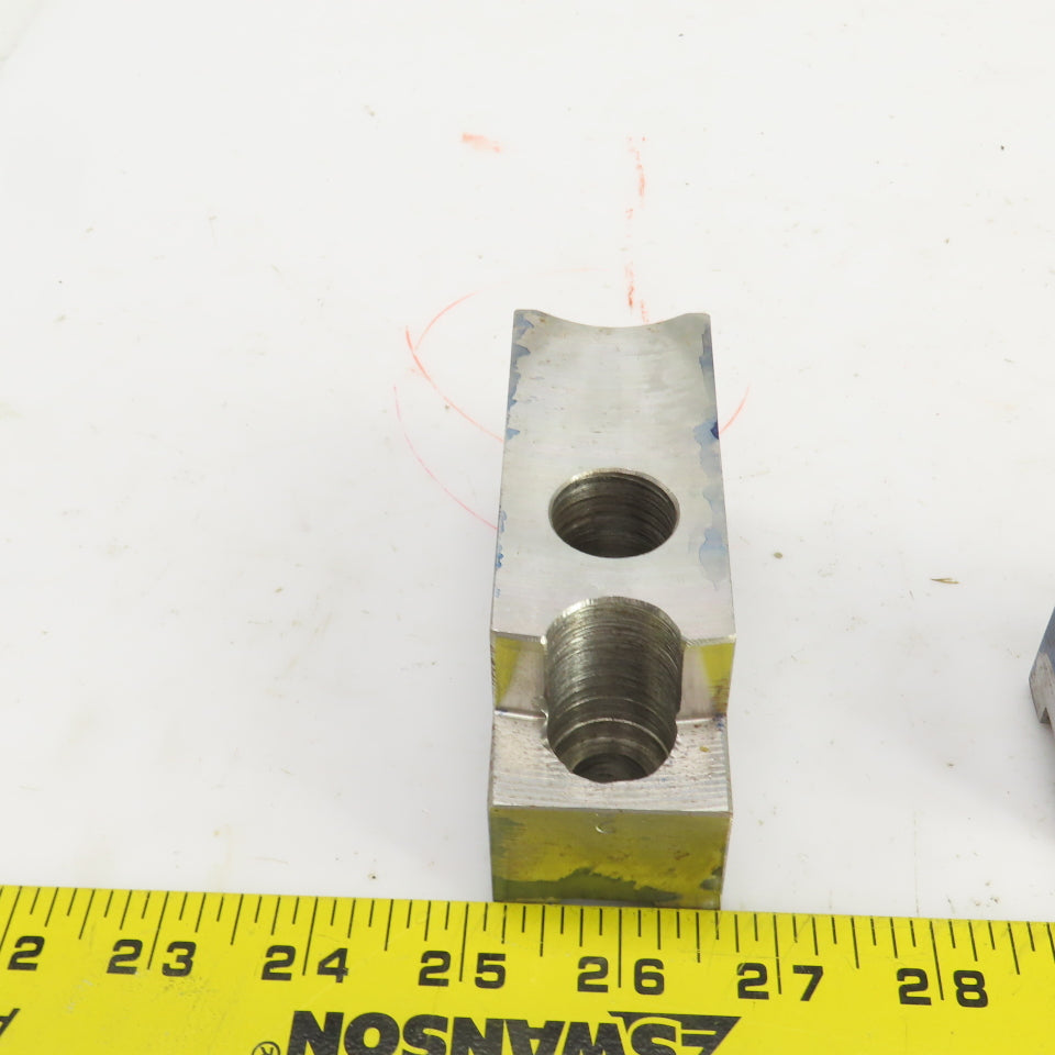 H & R Mfg. 82-20 60° Soft Lathe Chuck Jaws 4" L x 1-1/2" W x 1.98" H Lot Of 3