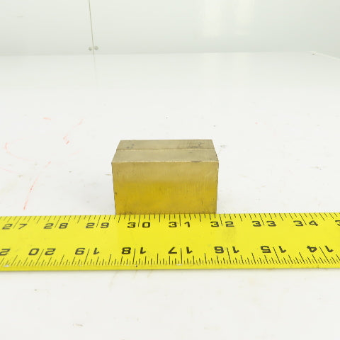 0.945" Diameter Single Shaft Bronze Mounting Block 2-1/2" OAL 1-5/8" Square