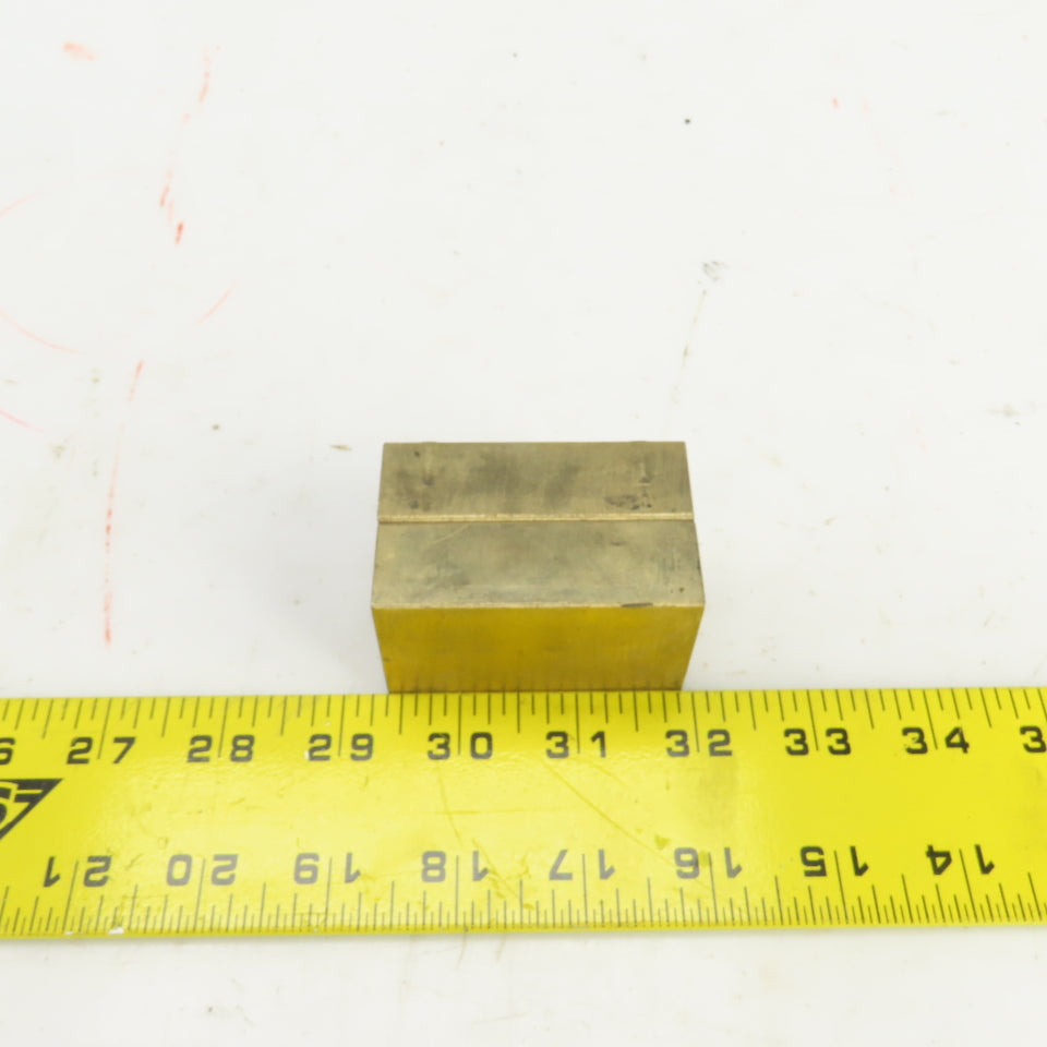 0.945" Diameter Single Shaft Bronze Mounting Block 2-1/2" OAL 1-5/8" Square