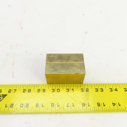 0.945" Diameter Single Shaft Bronze Mounting Block 2-1/2" OAL 1-5/8" Square
