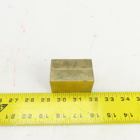 0.945" Diameter Single Shaft Bronze Mounting Block 2-1/2" OAL 1-5/8" Square