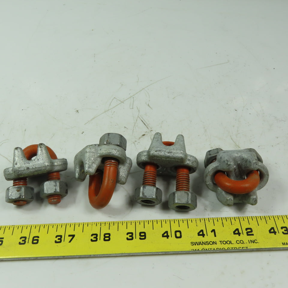 CM M248 Rope Clip, Dia. 3/8 "  Lot of 4