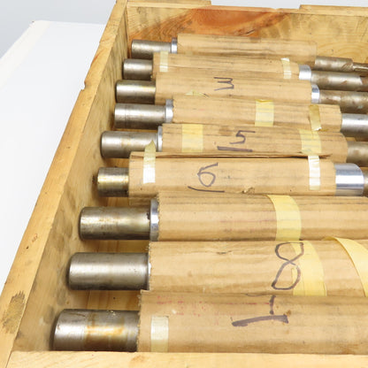 70-12D Ruesch Coil Straightener Rollers 2" x 9" Face Width 16-5/8" OAL Lot Of 9