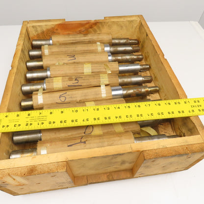 70-12D Ruesch Coil Straightener Rollers 2" x 9" Face Width 16-5/8" OAL Lot Of 9