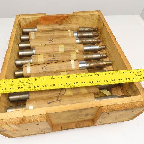 70-12D Ruesch Coil Straightener Rollers 2" x 9" Face Width 16-5/8" OAL Lot Of 9