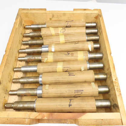 70-12D Ruesch Coil Straightener Rollers 2" x 9" Face Width 16-5/8" OAL Lot Of 9