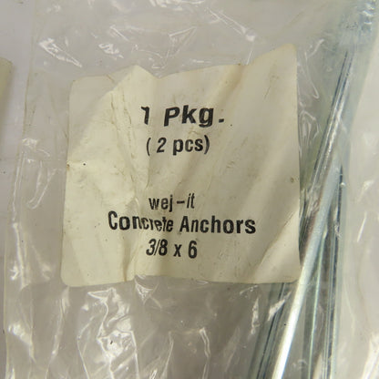 Wej-it 3/8"  x 6" Concrete Expansion Anchors Lot Of 30