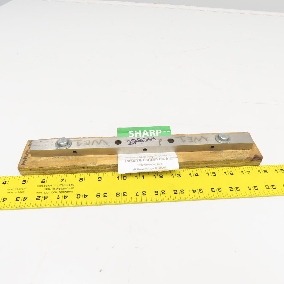 Guillotine Shear Blade 12-1/2" x 13mm Sharp Tapered 3" Hole Center