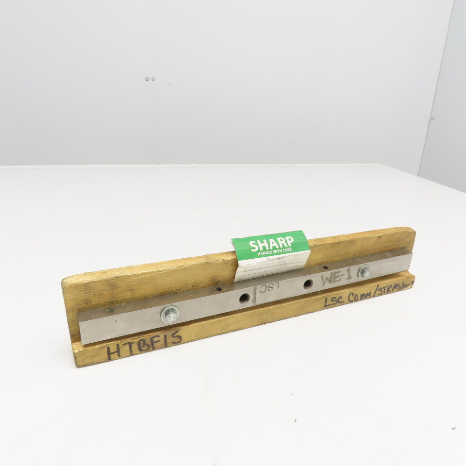 HTBF15 Guillotine Shear Blade 15" x 13mm Sharp Tapered 3" Hole Center