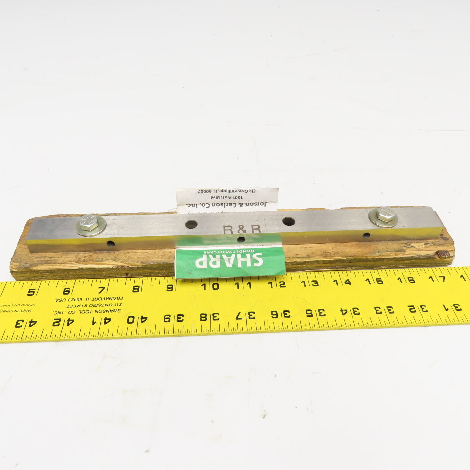 Guillotine Shear Blade 12-1/2" x 13mm Sharp Tapered 3" Hole Center