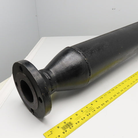 6" x 3" Raised Face Flange Mount Adaptor Black Cast 150# 49" OAL