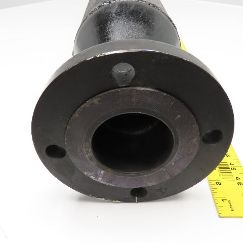 6" x 3" Raised Face Flange Mount Adaptor Black Cast 150# 49" OAL