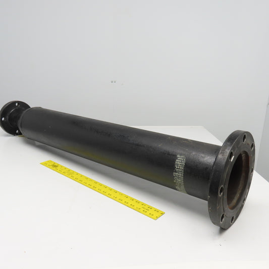 6" x 3" Raised Face Flange Mount Adaptor Black Cast 150# 49" OAL