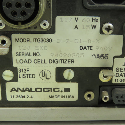 Analogic ITG3030-D-2-C1-D-X Load Cell Digitizer