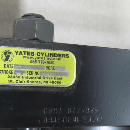 Yates Double Acting Pneumatic Tierod Cylinder 10" Bore 30" Stroke 2" Rod 250PSI