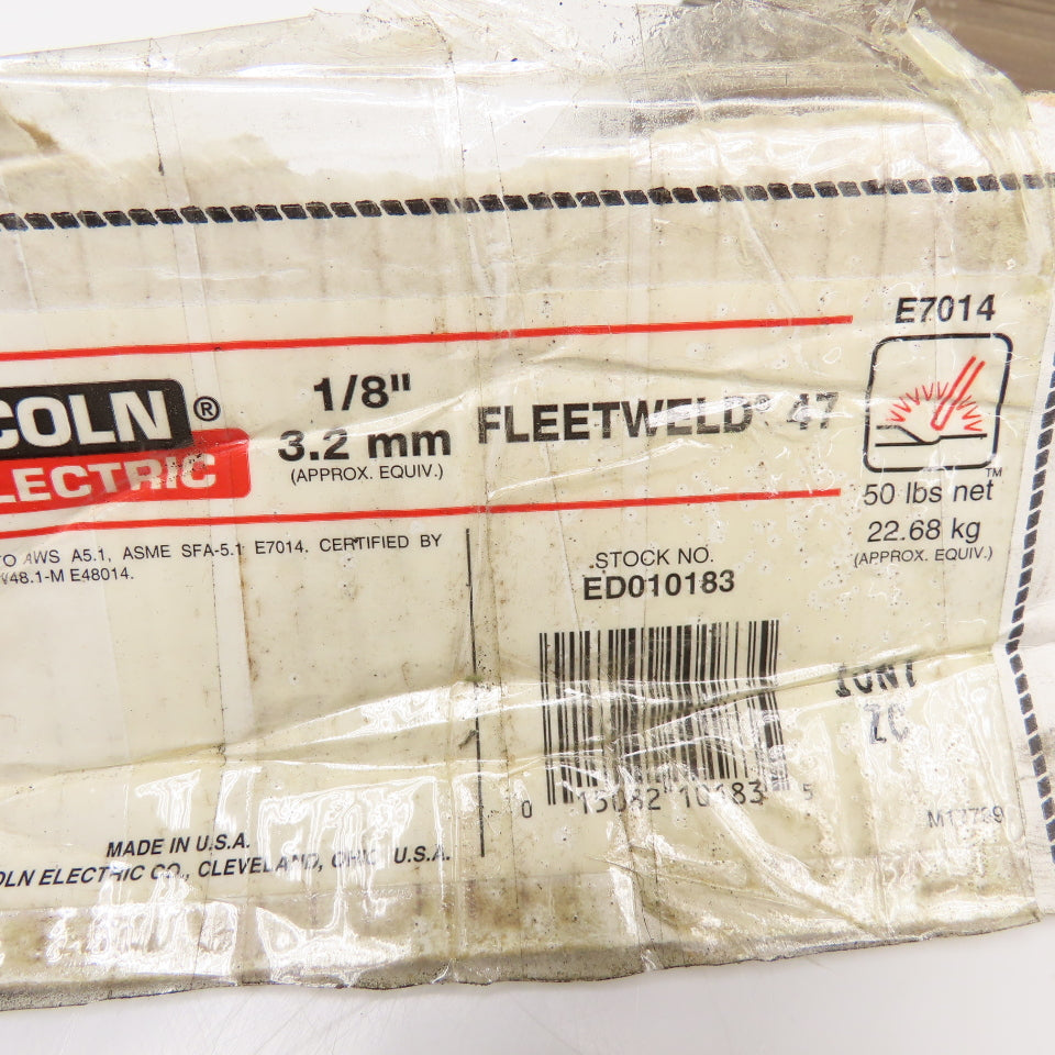 Lincoln Electric E7014 Fleetweld 47 1/8" x 14" Welding Electrode 3 Lbs.