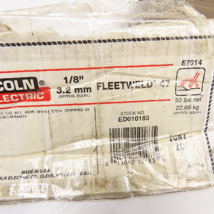 Lincoln Electric E7014 Fleetweld 47 1/8" x 14" Welding Electrode 3 Lbs.