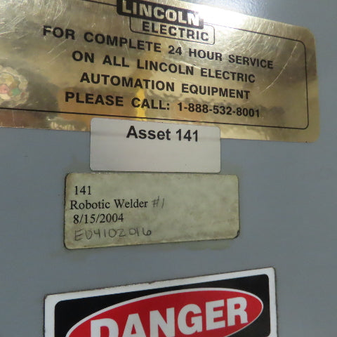 Lincoln ED4102016 Fanuc 6 Axis Dual Zone Robotic Welding Cell 480V 3PH No Welder