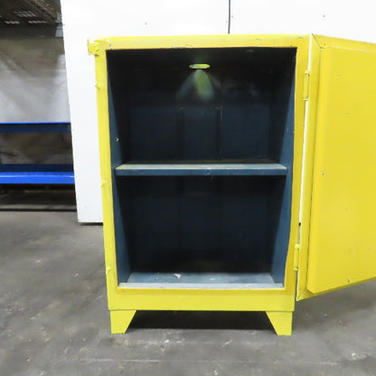 Wilray Flammable Liquid Storage Safety Fire Cabinet 2 Shelf Yellow 39 x 28 x 16"