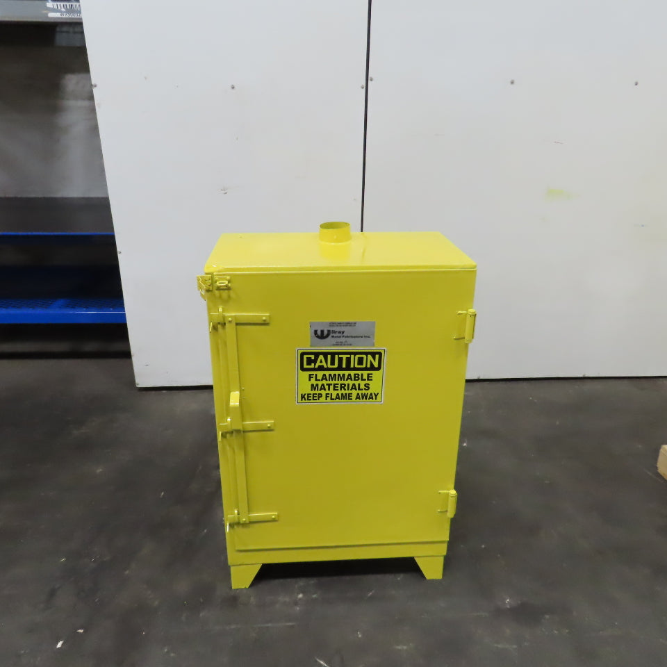 Wilray Flammable Liquid Storage Safety Fire Cabinet 2 Shelf Yellow 39 x 28 x 16"